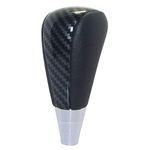 Pursuestar Black Leather Carbon Fiber Gear Shift Knob Compatible for Toyota RAV4 Land Cruiser Lexus Sienna Corolla Camry Sequoia Estima Crown Mazda Replacement M8x1.25