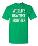 Worlds Okayest Brother Idea Novelty Sarcastic Funny T Shirt, Irish, 10-12 Years