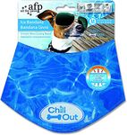 ALL FOR PAWS Chill Out Dog Ice Bandana, Instant Cooling Pet Bandana, Breathable Scarf Dog Cat Ice Collar for Summer, M, Blue(Medium)