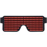 Hetkrishi LED Glasses Light Up Dynamic Party Favor Glasses Festival Christmas USB Rechargeable LED Rave Glowing Flashing Glasses (Multi colour)