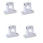 feedal 4pcs SK20 Aluminum Ball Bearing Linear Motion Rail Clamping Guide Support for 20mm Shaft