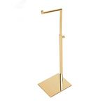 Gold Mirror Surface Stainless Steel Adjustable Handbag Display Stand Holder Racks