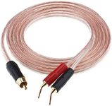 eMagTech RCA Speaker Cable RCA to Banana Pin Type Plug Speaker Wire RCA Male to Dual Banana Pin Plug Speaker Cord for Home Theater Audio System TV