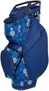 Sun Mountain Women's Stellar Lightweight Cart Golf Bag 14-Way Top - 11 Pockets, Single Strap System, Push-Electric-Riding Cart Compatible Compression Base, 2025 Model - Dimple-True Bluee