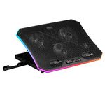 MarsGaming Gaming MNBC6, Cooling Base + Stand XL 19'' ARGB, 3 Fans, Mobile, Black