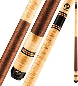 Viking B3026 2 Piece 58” Pool Cue Stick, Khaki Stain, 19oz, Made in The USA, Billiard Cue Stick, Bar or House Use for Men and Women