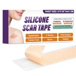 Psecici Medical-Grade Silicone Scar Tape - 4cm x 1.5M | Designed for C-Section, Surgical Scars, Keloid & Tummy Tuck | Breathable, Waterproof Silicone Sheets for Scar Care