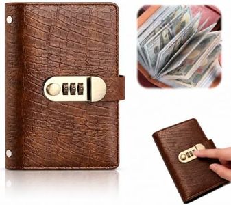 2027 Upgrade 100 Envelope Savings Challenge Book with Password Lock (Brown)