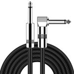 Guitar Cable 10ft New bee Electric Instrument Cable Bass AMP Cord for Electric Guitar, Bass Guitar, Electric Mandolin, Pro Audio (Right Angle to Straight, Black)