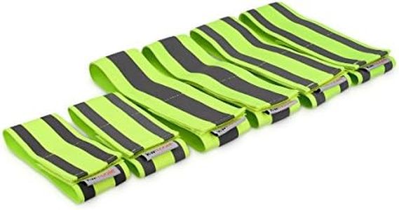 kwmobile 6X Reflective Armbands - High Visibility Outdoor Reflective Bands for Jogging Cycling Walking - Reflector Strap for Arm Leg Ankle Wrist