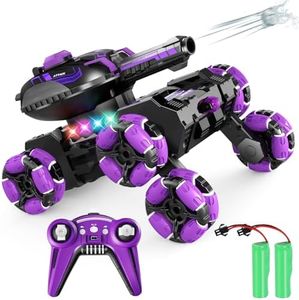 Motivekit Remote Control Car for Kids, RC Cars Toys for Ages 8-13, 2.4GHz 360° Rotation 6WD RC Stunt Car Water Bomb Toy Birthday Gifts for 6 7 8 9 10 11 12 Year Old Boys Girls (Purple)