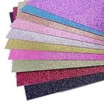 A5 Glitter Card 280gsm Thick 10 Sheets - Includes 10 Glitter Colours - Great for Glitter Arts and Crafts Shiny Cardstock