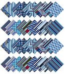 Soimoi Precut 10-inch Check Prints Cotton Fabric Bundle Quilting Squares Charm Pack DIY Patchwork Sewing Craft- Blue