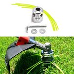 Forever Speed Aluminium Grass Trimmer Head Universal Replacement Mowing Cutter Head Lawn Trimmer Weeding Rope with 4 Trimmer Line 1 Wrench 2 Washers mounting M10 and M8