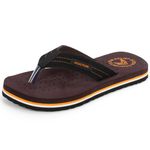 DOCTOR EXTRA SOFT Slipper Care Orthopaedic and Diabetic Comfort Doctor Slipper, Flip-Flop, Cushion, Slides and House Slipper for Men's and boys ULTRA SOFT D-28-BROWN/ORANGE-8 UK