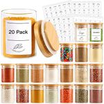 4oz Glass Spice Jars with Bamboo Li