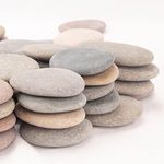 [About 97 PCS - 102 PCS](18.2 Pounds) Painting Rocks,2.26"-3.49" River Rocks,Flat Stones,Craft Rocks,DIY Rocks