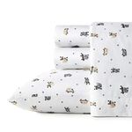 Poppy & Fritz - Twin Sheets, Cotton Percale Bedding Set, Crisp & Cool, Lightweight Home Decor (Skatboarding Bulldogs, Twin)