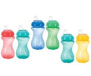 Nuby 2-Pack No-Spill Easy Grip Cup, 10 Ounce, Colors May Vary