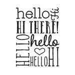 Darice Embossing Folder Hello Bold BKGRND 4.25X5.75, Clear/White, 14.5 x 10.5 x 0.5 cm