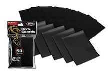 100 Premium Black Double Matte Deck Guard Sleeve Protectors for Gaming Cards Like Magic The Gathering MTG, Pokemon, YU-GI-OH!, & More. by BCW