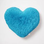 PICKKART Love Cushion Pillow for Valentine's Day- Red Fur Big Heart Shape Pillows Cushion Fillers - Valentine Day Love Pillow for Gifts Quality Ultra Soft - 37 cm (Light Blue)