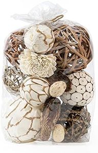 ANDALUCA Natural Tones Vase & Bowl Filler Decorative Balls (Natural Orbs)