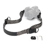 JJC DSLR Camera Neck Strap with Patented Quick Release Buckles, Universal Adjustable Camera Shoulder Sling Strap for Canon Nikon Sony Fujifilm Olympus Pentax DSLR SLR Cameras (Grey)