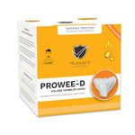 PROWEE Men diaper Brief for Incontinence with Capacity up to 450ml (Fitted with Super Absorbent Briefliner™) (Pack of 5) (XXL)