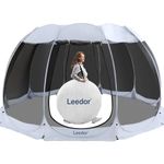 Leedor Screen House Tent for 8-15 Person, Instant Setup Mesh Net Outdoor Gazebo Sun Shade Dome Tent Pop Up Canopy with Carry Bag for Camping, Patio, Backyard, Lawn, Garden, Deck, 15 x 15 FT