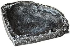 HAKCHERT Reptile Water Bowl.Reptile Corner Bowl.Rock Corner Bowl Suitable for Lizard Tortoise.Reptile Water Dish,Snake Tank Accessories,Reptile & Amphibian Habitat Décor. (Medium)