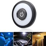 X SIM FITNESSX Universal USB Rechargeable LED Light Car Interior Led Trunk Cargo Area Light Wall Light Magnet for Vehicle RV Camping Bedroom Cabinet (WarmWhite/Blue/WarmLight)