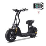 SAY YEAH Electric Scooter Adults with Seat, 1000W Motor, 48V12Ah Lithium Battery, Up to 25 MPH, 10" Air-Filled Tires,LED Headlights Electric Moped, Commuter Scooter E-Bike E-Motorcycle E-Chopper