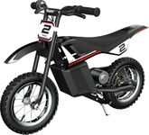 Razor MX125 W/Decals Electric Lithium Kids Dirt Bike With Speeds Up To 8 mph, 100W Hub Motor For Ages 7+, Black