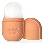 GLOW CUBE Ice Roller For Face Eyes and Neck To Brighten Skin & Enhance Your Natural Glow/Reusable Facial Treatment to Tighten & Tone Skin & De-Puff The Eye Area (Peach)