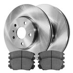 AutoShack Front Brake Kit Rotors and Performance Ceramic Pads Pair of 2 Driver and Passenger Side Replacement for Chevrolet Equinox Impala Malibu GMC Terrain Buick LaCrosse Regal V6 PCDR65176651761421