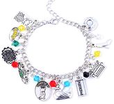 A Sticker Shop Friends TV Show Charm Bracelet - Friends Merchandise TV Show Costume Jewelry Gifts for Women, Gift for Girlfriend, Valentine with Box