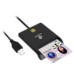 Zoweetek® DOD Military USB Common Access CAC Smart Card Reader for SIM/ATM/IC/ID Card Single Smart Card Reader