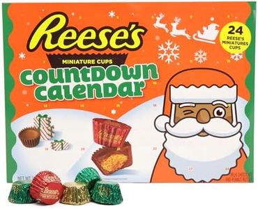 Galerie 2025 Reese’s Peanut Butter Cup Advent Calendar, 24-Day Countdown to Christmas with Candy, Individually Wrapped Pieces, 7.4 Ounces