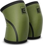 6mm Knee Sleeves for Weightlifting (Sold as a Pair) - Durable Compression Sleeve for Support and Mobility - Knee Brace for Functional Fitness, Squats, Deadlift (Small, OD Green)