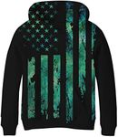 SAYM Teen Boys' Galaxy Fleece Sweatshirts Pocket Pullover Hoodies 4-16Y NO23 S