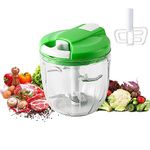 DDUP Multi-Function Manual Food Chopper,Manual Food Processor Vegetable Chopper, Portable Hand Pull String Garlic Mincer Onion Cutter for Veggies, Ginger, Fruits, Nuts,etc.Wonderful for Kitchen 900ML