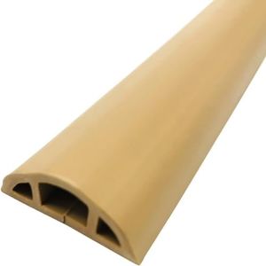 DXIUMZHP Copertura Cavi A Pavimento in Fai da Te Semicerchio per Uso Domestico Canalina Calpestabile, Materiale Morbido in PVC Taglio Facile，Anti-Passo E Anti-Stress (Color : Light Brown, Size : 1m)