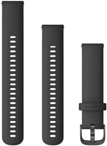 Garmin Quick Release Bands (20 mm), Black with Slate Hardware