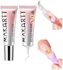 Makartt Press on Nail Glue: 30ML 2 Pcs Large Tubes, Semi-Solid, 20s Air Dry