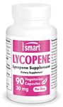 Supersmart - Lycopene 30 mg Per Serving - Extract of Tomato Lycopene Standardized to 10% Lycopene - Raises Lycopene Levels in Blood - Prostate Health | Non-GMO & Gluten Free - 90 Softgels