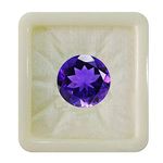 CaratYogi Natural Certified Amethyst Loose Gemstone 4.25 Ratti 3.86 Carat Round Shape Katela Crystal Gemstone Loose Stones Stone Genuine Gemstones Gem Jewelry Meen Rashi Upratna guruwer