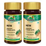 Zandu Methi Capsules (Fenugreek), Extracts of Methi (60 Veg Capsules x 2)