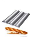 SHOAIB French Baguette Tray 3 Slot Perforated Baguette Bread Baking Tray Carbon Steel Non Stick French Baguette pan Oven Baking Tray