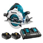 Makita DHS780PT2 36V (18Vx2) LXT Brushless Cordless 7-1/4" Circular Saw Kit with 2 Batteries (5.0 Ah) & Dual-Rapid Charger